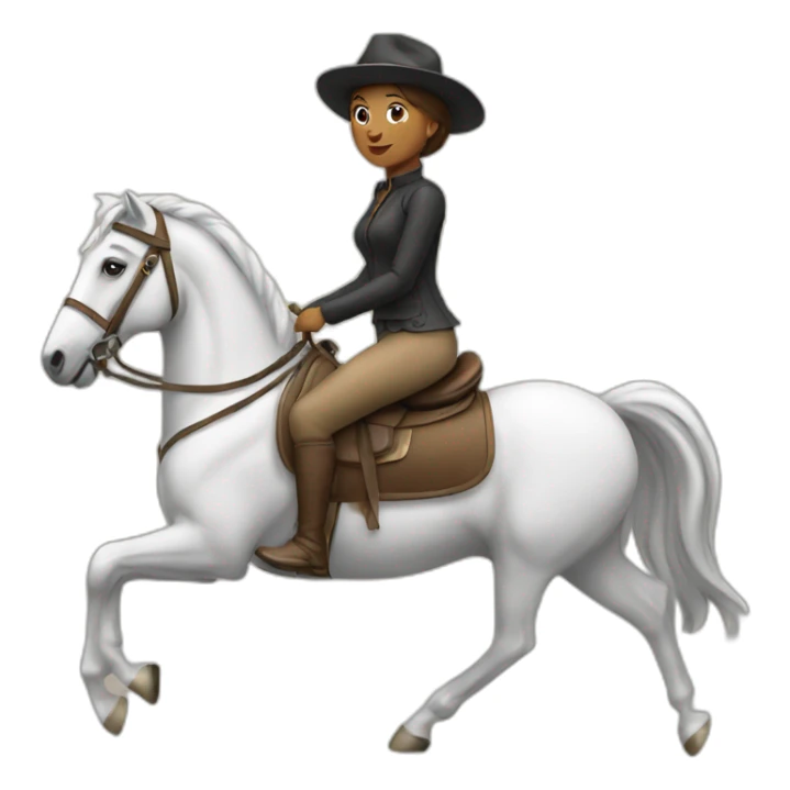 Woman on horse sticker