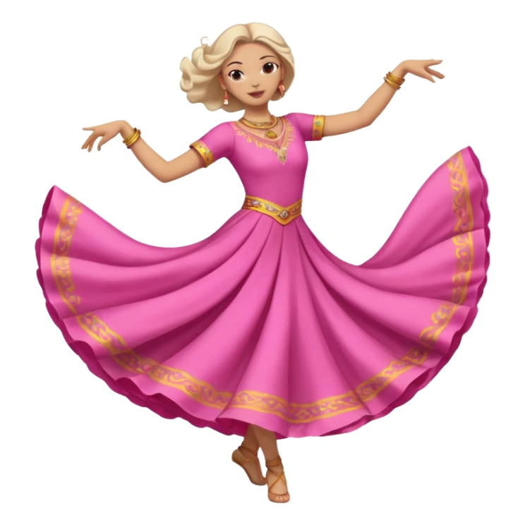 Bailarina rosada pero no de valet sino de bailes culturales sticker