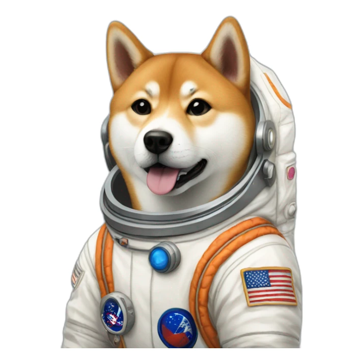 astronaut shiba inu sticker
