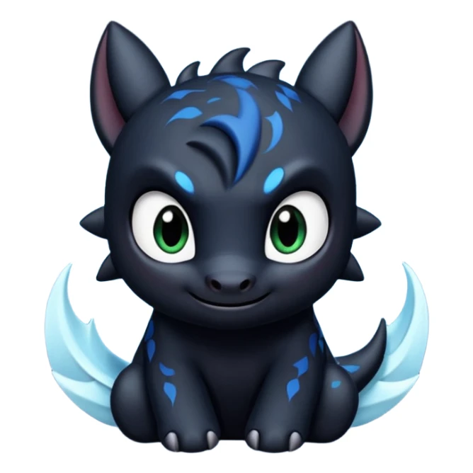 Emoj di night fury cute sticker