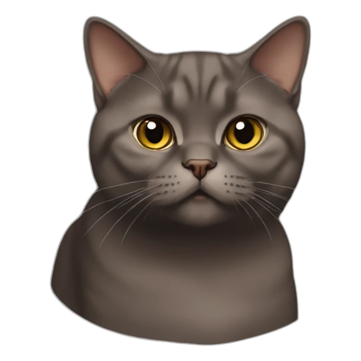 Chocolate-colored British Shorthair cat sticker