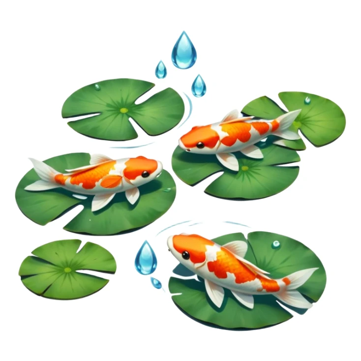 water, water Lillie’s and koi fish sticker