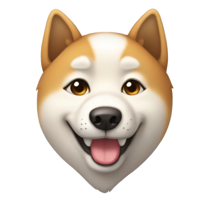 siba inu grinning squinting face close eyes sticker