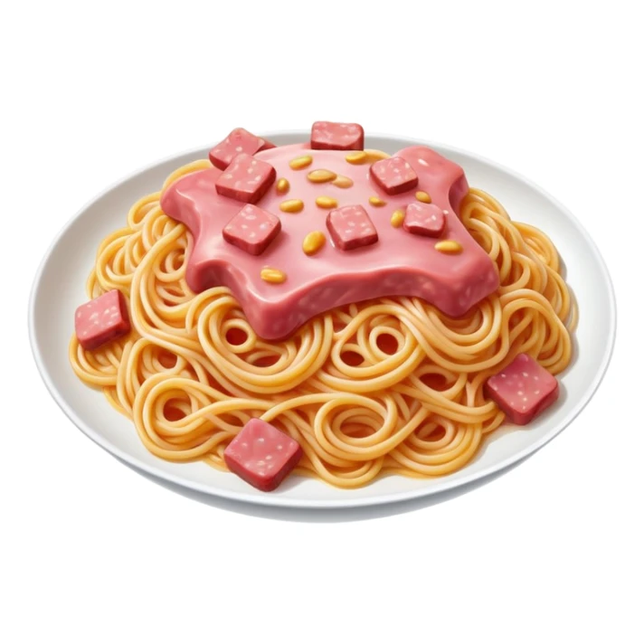  SPAM meat melted spaghetti pink gooey slop art sticker