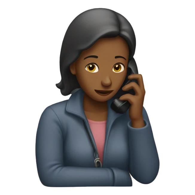 lonely woman on phone sticker