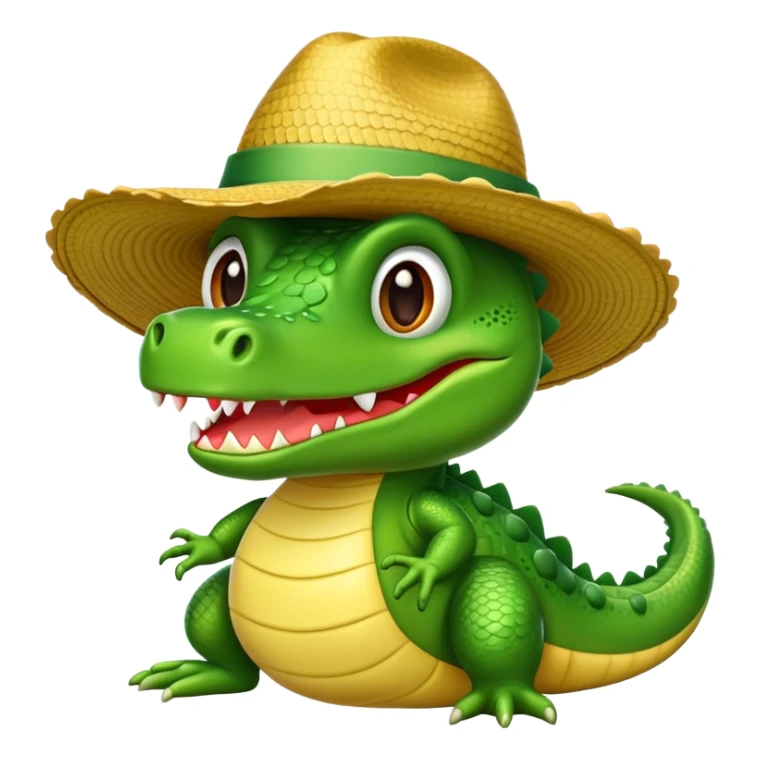 Quiero que sea un cocodrilo con un sombrero  sticker