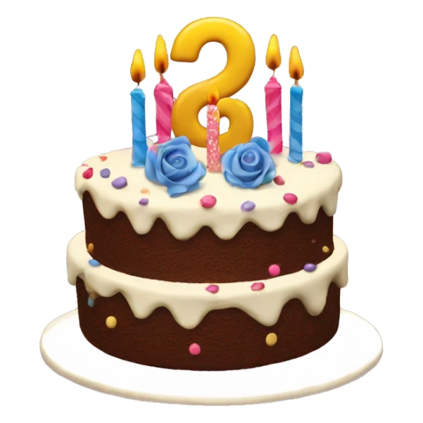 Happy birthday cake with number 29 sticker