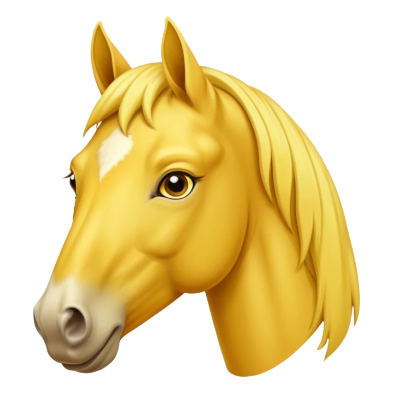 A mature yellow horse with its face facing us. sticker