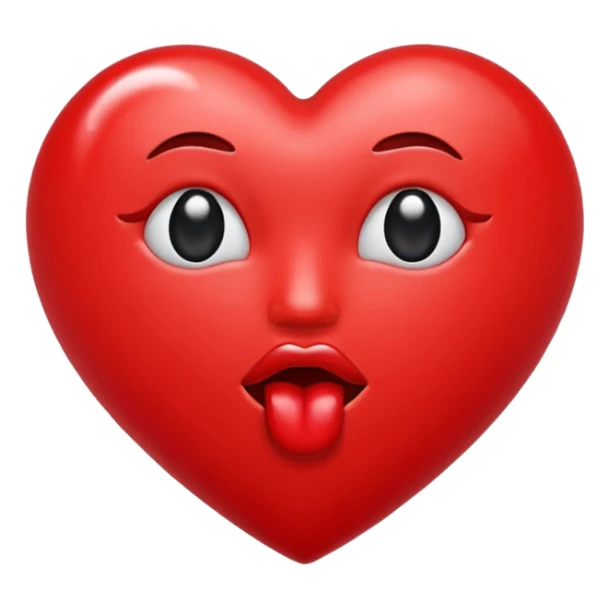 Heart shaped kiss emojis sticker