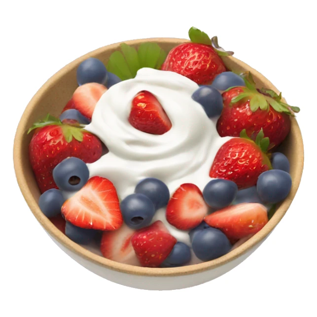 fruit yogurt bowl with strawberries and grapes sticker
