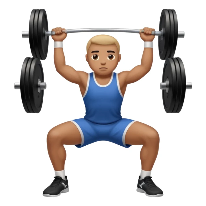 basketball player doing squat with a barbell with weight sticker