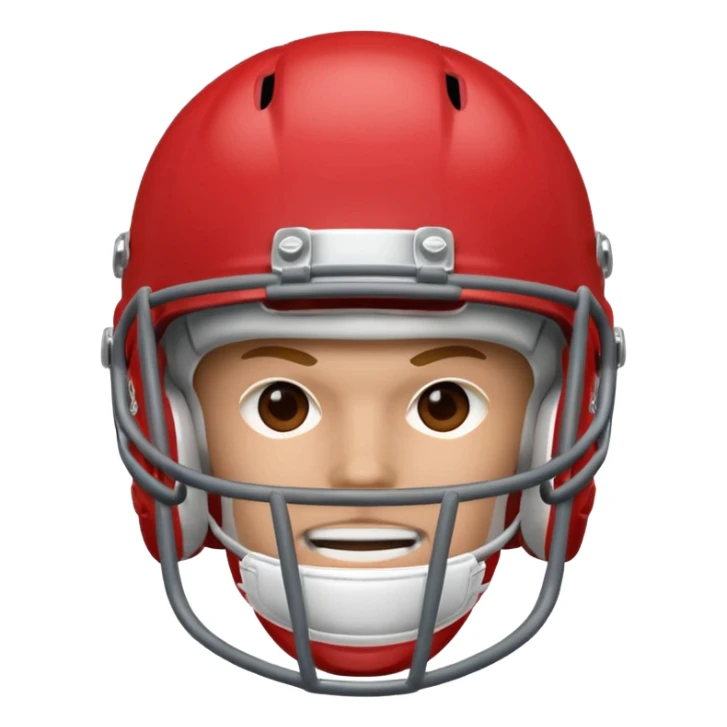 College football player helmet in light red color sticker