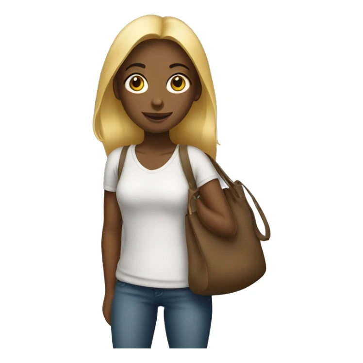 Girl with bag sticker