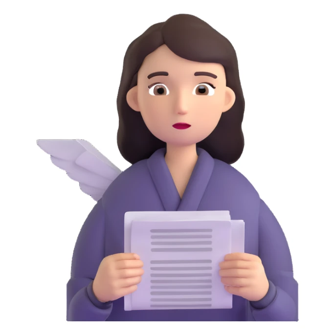 tired woman with flying papers around her sticker