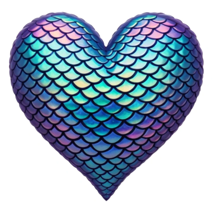 mermaid-themed heart sticker
