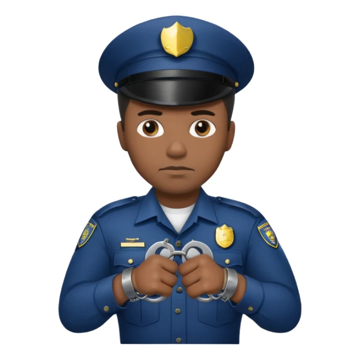 kelepçe tutan zenci polis sticker