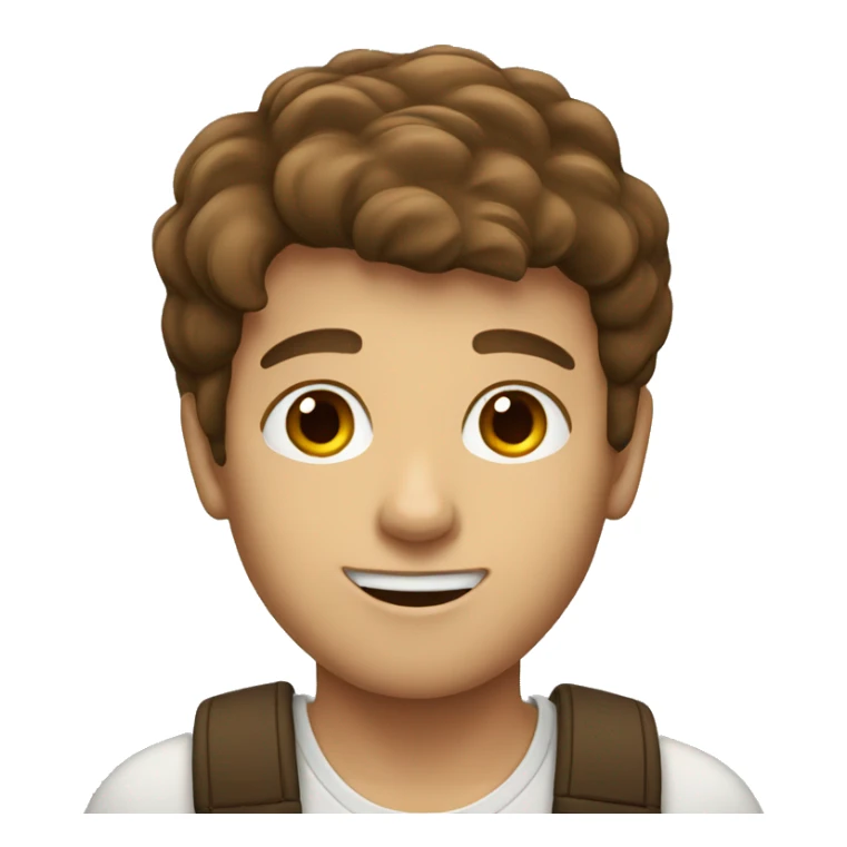 selfie of a brown haired boy Apple iphone sticker