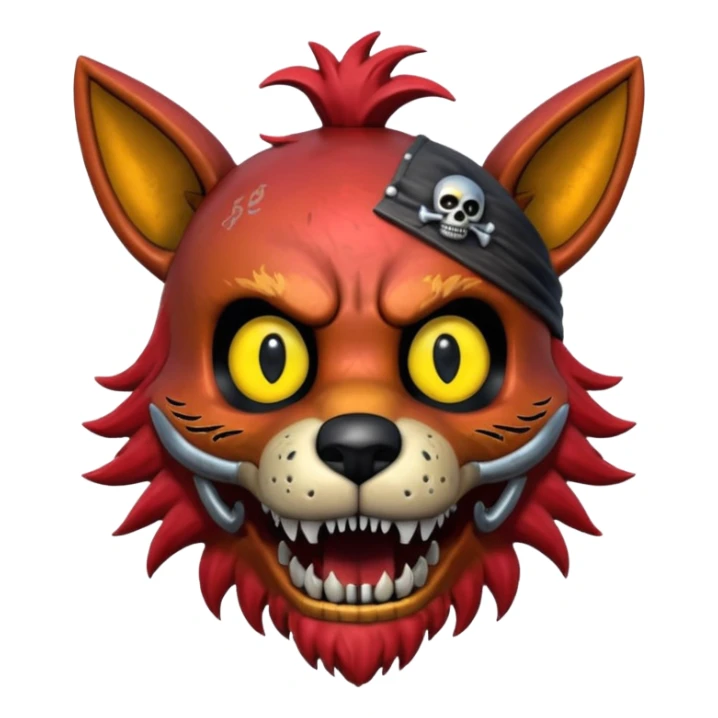 The head of Foxy of five nights at Freddy sticker