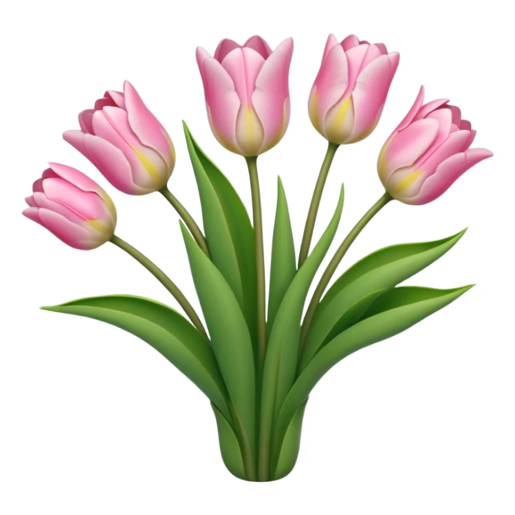 Aesthetic and adorable tulips soft pink sticker