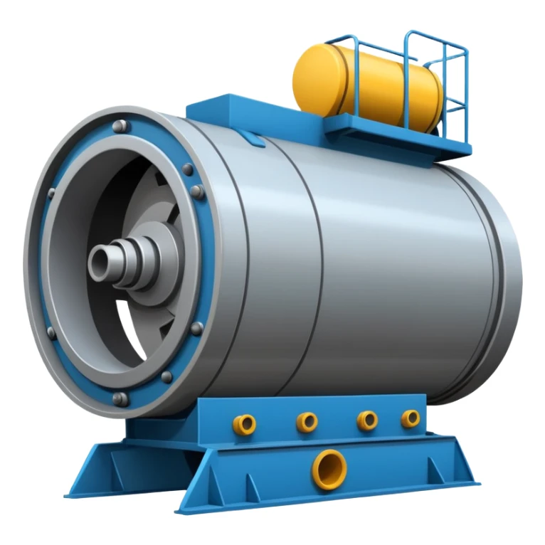 Emoji-style illustration of a tunnel boring machine, flat vector look, bold outlines, minimal details, no background sticker
