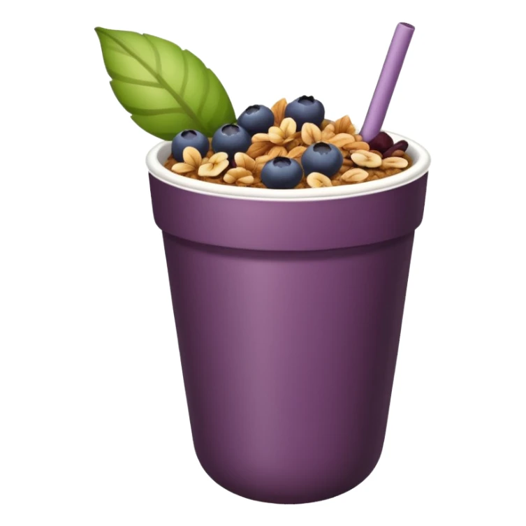 Vaso con açai, que lleve granola plátano arándanos y frutillas sticker