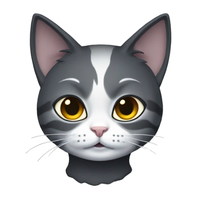 Witch with cat light skin eyeglass dark hair dark gray cats sticker