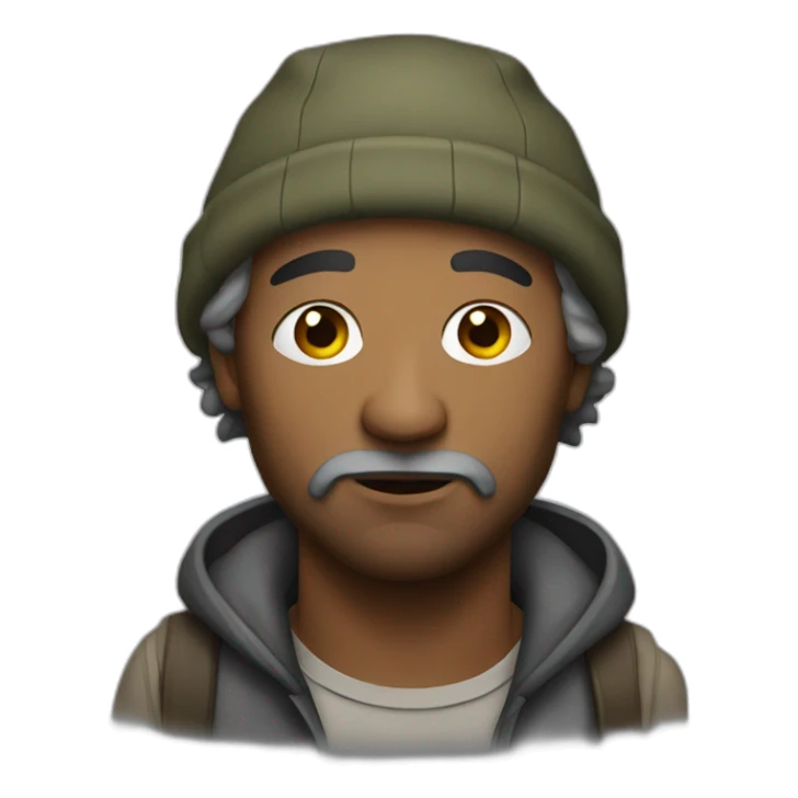 homeless man sticker