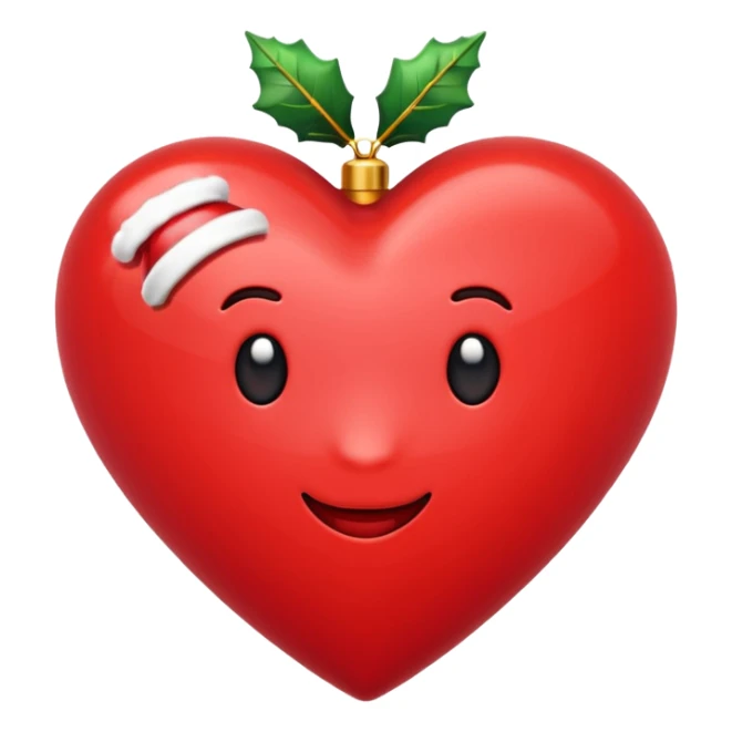Christmas can emoji heart shaped sticker