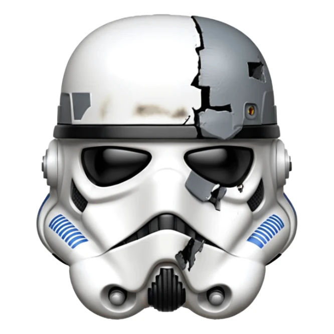 TK421 stormtrooper head view appearing like an opps, or accidental decision was made sticker