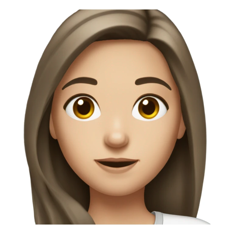 Brunette white girl taking picture with a phone sticker