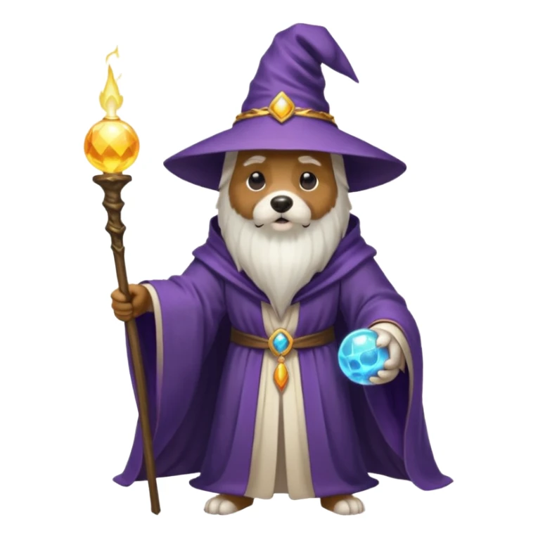Dog wizard sticker
