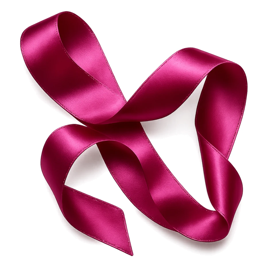 pink satin ribbon, luxurious and bold sticker