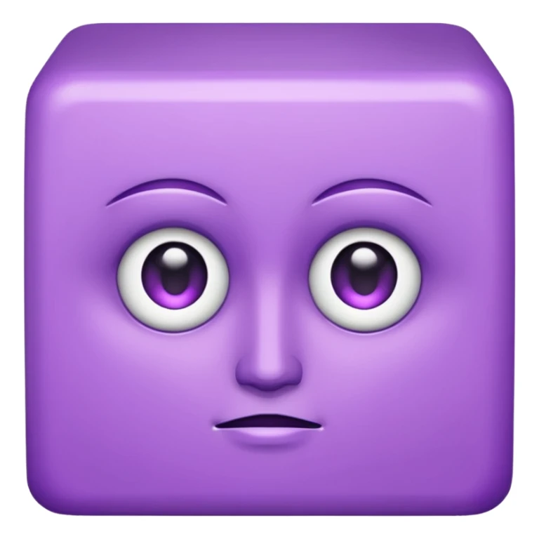 purple cube face sticker
