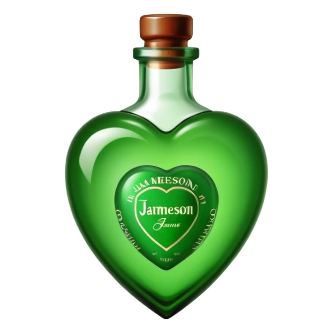 Heart with bottles of Jameson sticker