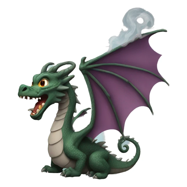 Dragon with smoke  sticker