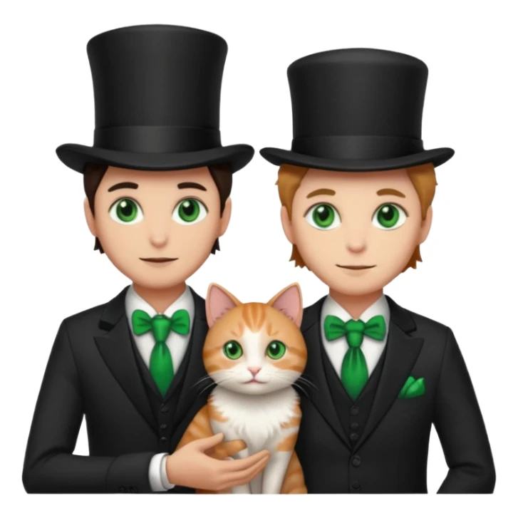 magician couple and their pet cat sticker