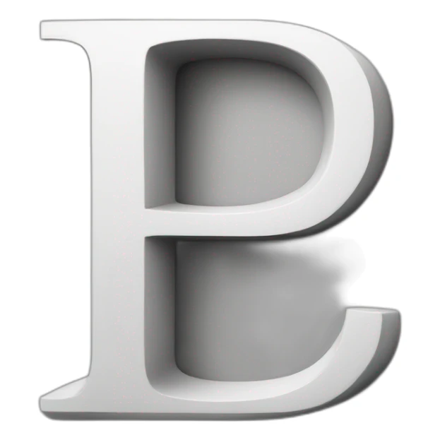 letter P, beautiful typography, black and white, realistic sticker