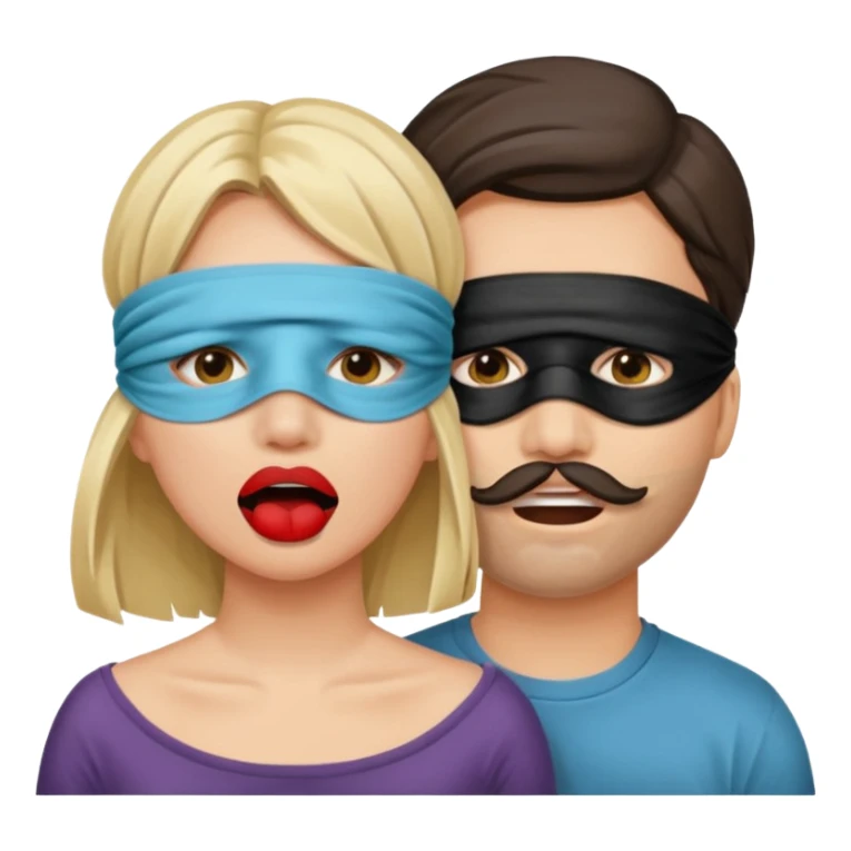 Sexy girl being gagged by man sticker