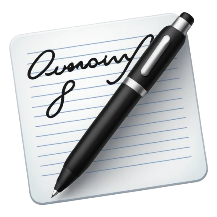 Signature at the bottom of the page sticker