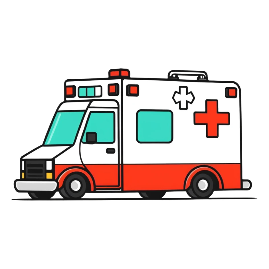 An ambulance is taking you to the hospital sticker