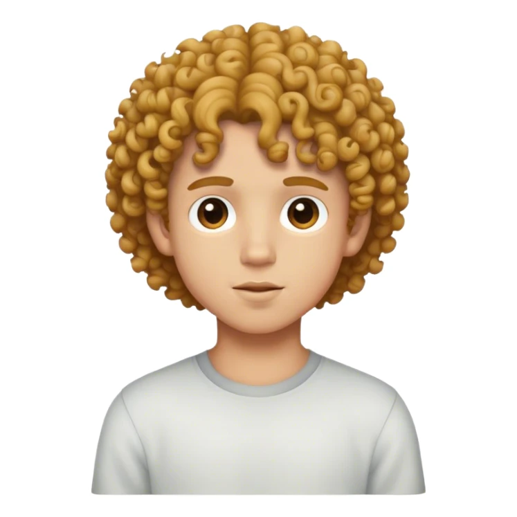 Boy have curly hair  sticker