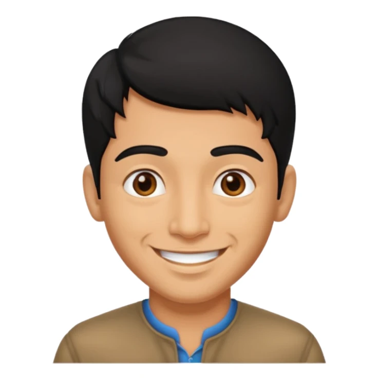 Indian fat guy south Indian black hair ,tan darker skin sticker