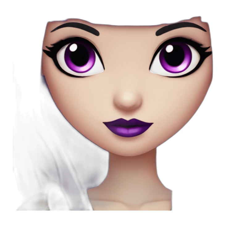 Elissabat-vampire-monsterhigh-goth-lightpinkskin-romantic-bangs-hair-purple-black sticker