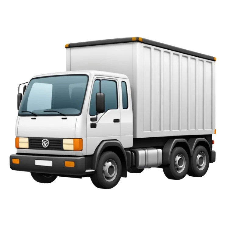 Camión volquete en 2d, en blanco y negro y descargando la carga sticker