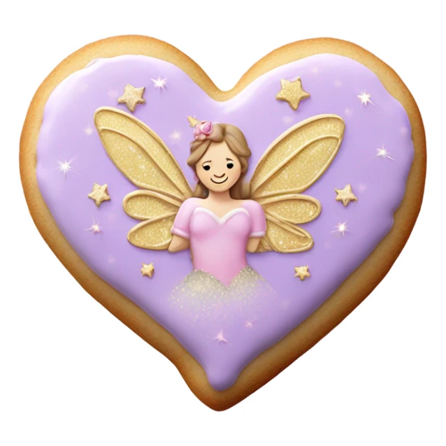 Fairy cookie heart sticker