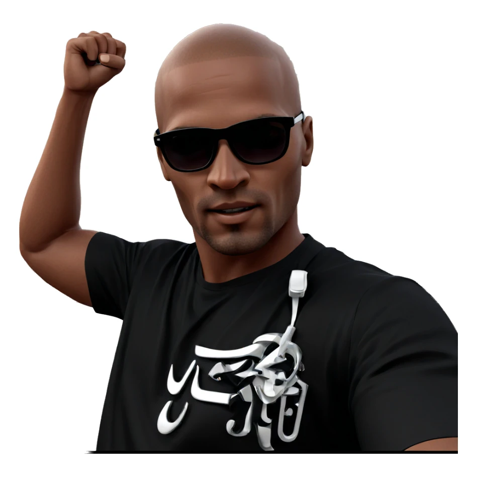 man in sunglasses looking cool sticker