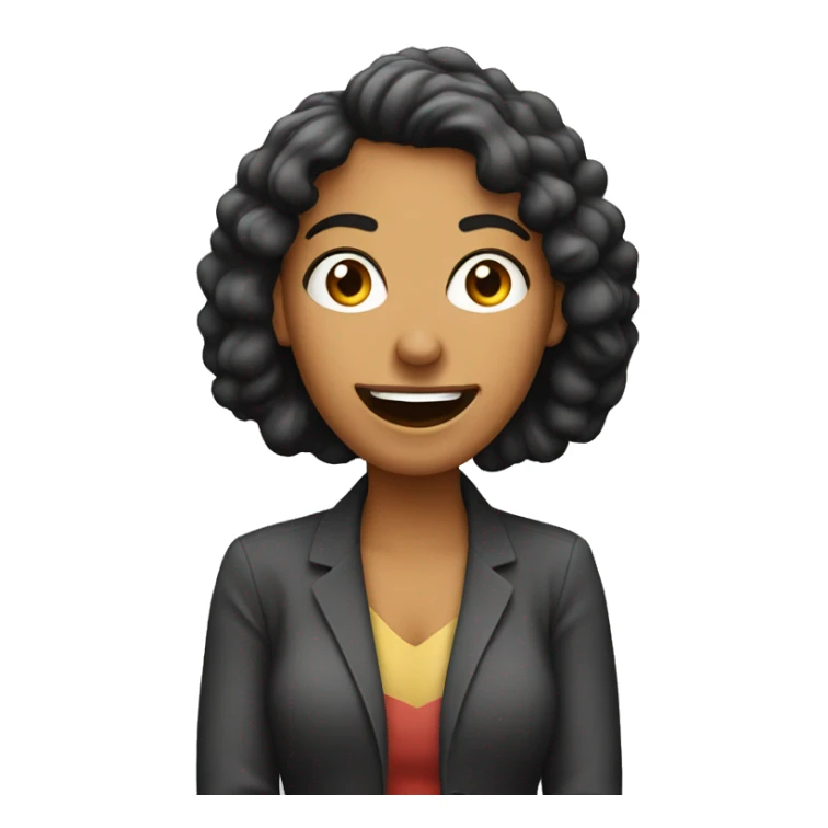 Italian millennial woman doing stand up comedy and being funny sticker