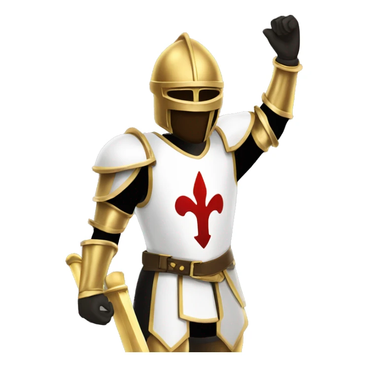 Golden Knight victory celebration hands up sticker
