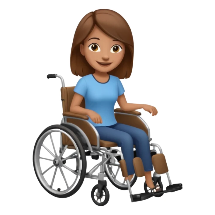 woman in manual wheelchair sticker