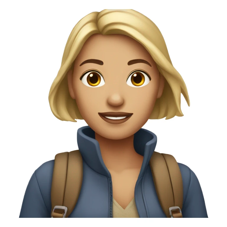 Traveler woman fair skin  sticker